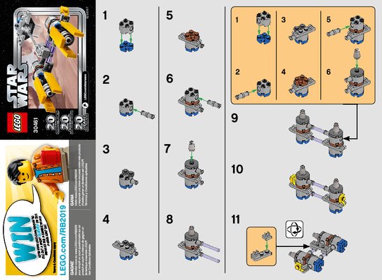 Building Instructions - LEGO - 30461 - Podracer™: Page 1