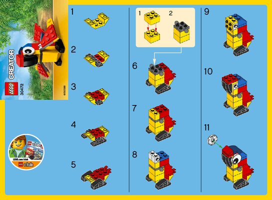 Building Instructions - LEGO - Creator - 30472 - FREE: Parrot: Page 1