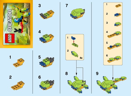 Building Instructions - LEGO - 30477 - Colorful Chameleon: Page 1