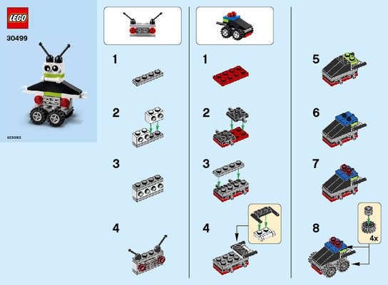 Building Instructions - LEGO - 30499 - Robot/Vehicle Free Builds - Make It Your: Page 1