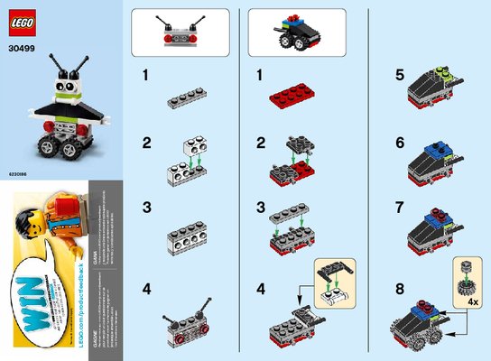 Building Instructions - LEGO - 30499 - Robot/Vehicle Free Builds - Make It Your: Page 1