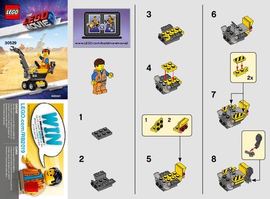 Building Instructions - LEGO - 30529 - Mini Master-Building Emmet: Page 1