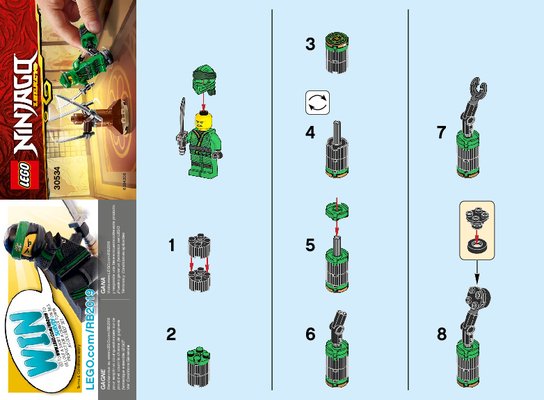 Building Instructions - LEGO - 30534 - Ninja Workout: Page 1