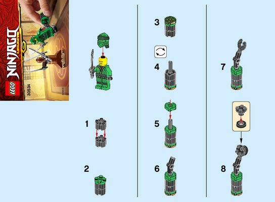 Building Instructions - LEGO - 30534 - Ninja Workout: Page 1