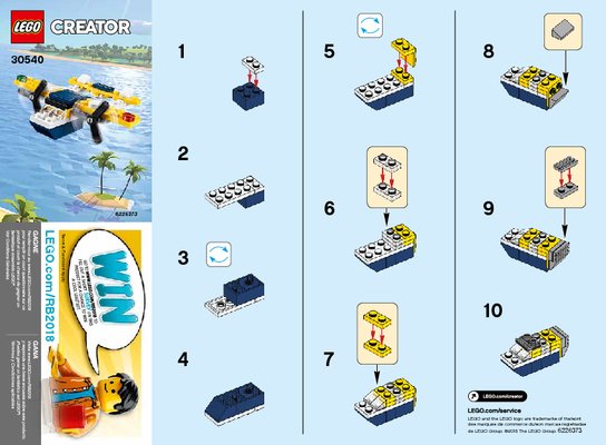 Building Instructions - LEGO - 30540 - Yellow Flyer: Page 1