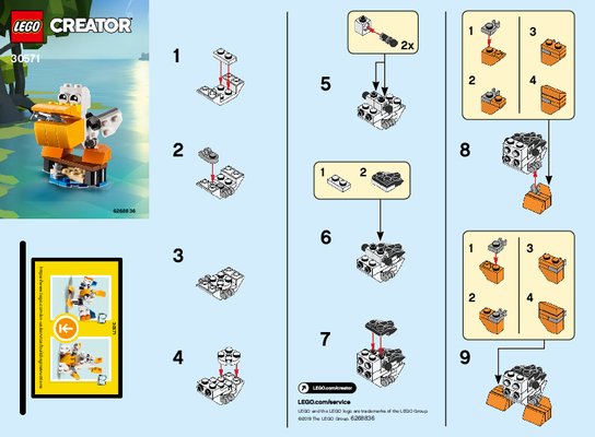 Building Instructions - LEGO - 30571 - Pelican: Page 1