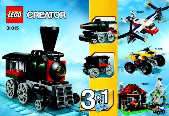 Building Instructions - LEGO - Creator - 31015 - Emerald Express: Page 1