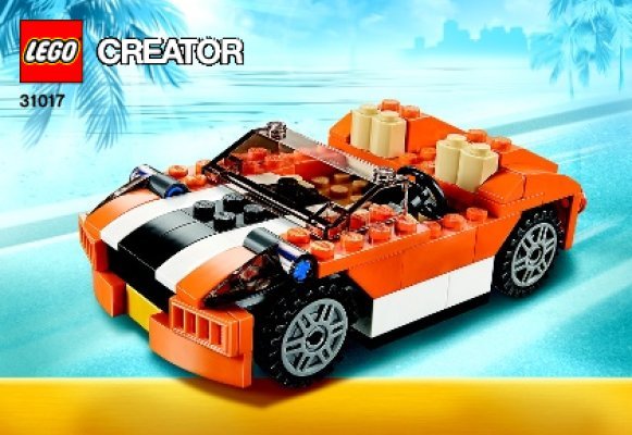 Building Instructions - LEGO - Creator - 31017 - Sunset Speeder: Page 1