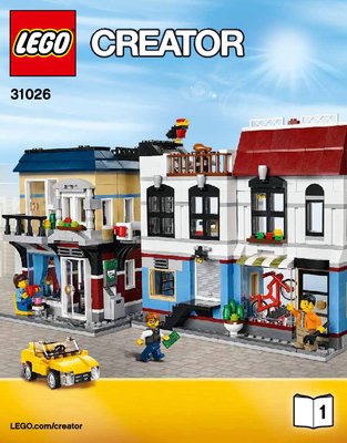 Building Instructions - LEGO - Creator - 31026 - Bike Shop & Café: Page 1