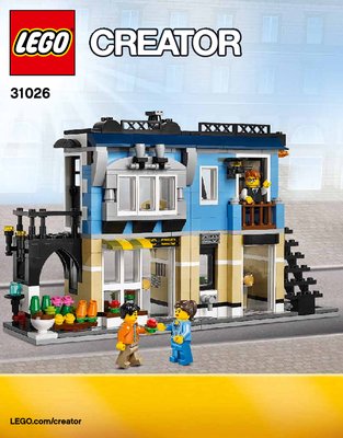 Building Instructions - LEGO - Creator - 31026 - Bike Shop & Café: Page 1