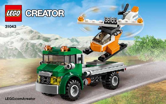 Building Instructions - LEGO - Creator - 31043 - Chopper Transporter: Page 1