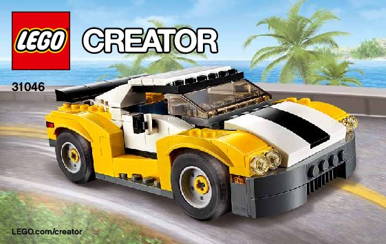 Building Instructions - LEGO - Creator - 31046 - Fast Car: Page 1