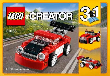 Building Instructions - LEGO - Creator - 31055 - Red racer: Page 1