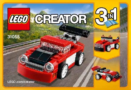 Building Instructions - LEGO - Creator - 31055 - Red racer: Page 1