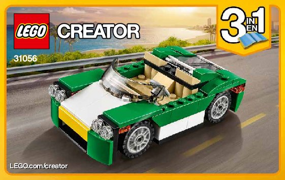 Building Instructions - LEGO - Creator - 31056 - Green Cruiser: Page 1