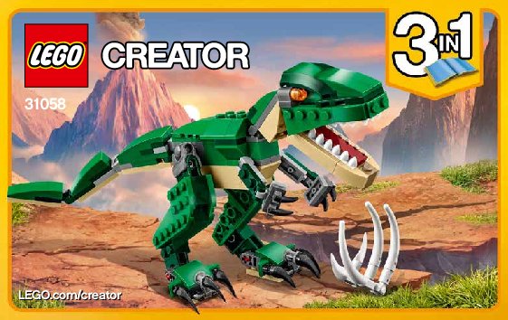 Building Instructions - LEGO - Creator - 31058 - Mighty Dinosaurs: Page 1