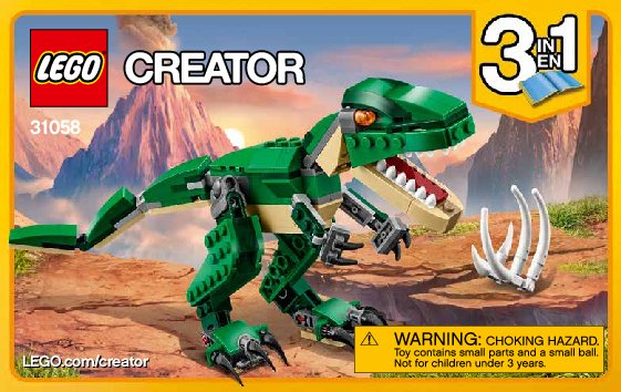 Building Instructions - LEGO - Creator - 31058 - Mighty Dinosaurs: Page 1