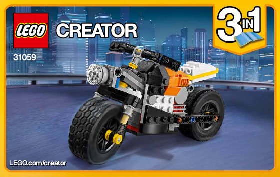 Building Instructions - LEGO - Creator - 31059 - Sunset Street Bike: Page 1