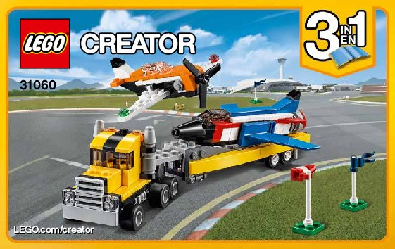 Building Instructions - LEGO - Creator - 31060 - Airshow Aces: Page 1