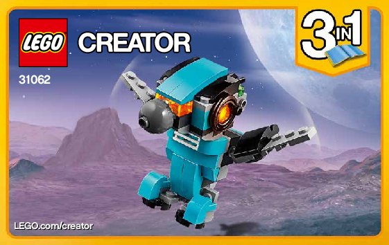 Building Instructions - LEGO - Creator - 31062 - Robo Explorer: Page 1