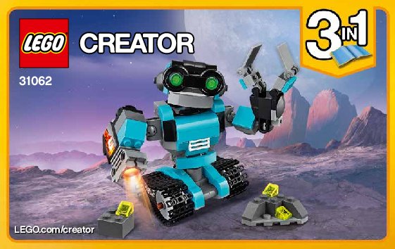 Building Instructions - LEGO - Creator - 31062 - Robo Explorer: Page 1