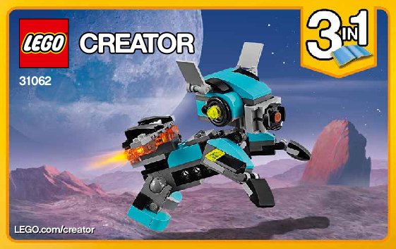 Building Instructions - LEGO - Creator - 31062 - Robo Explorer: Page 1