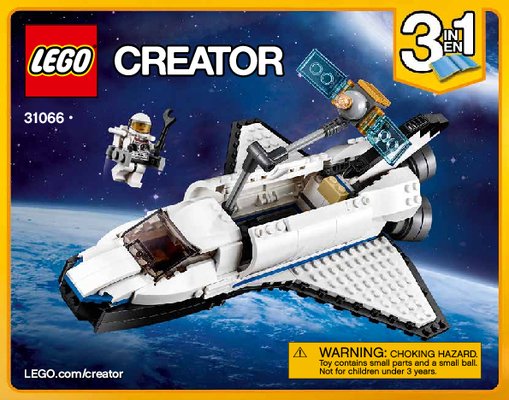 Building Instructions - LEGO - Creator - 31066 - Space Shuttle Explorer: Page 1