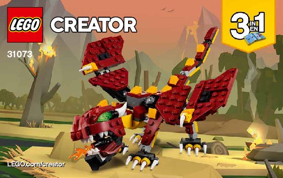 Building Instructions - LEGO - Creator 3-in-1 - 31073 - Mythical Creatures: Page 1