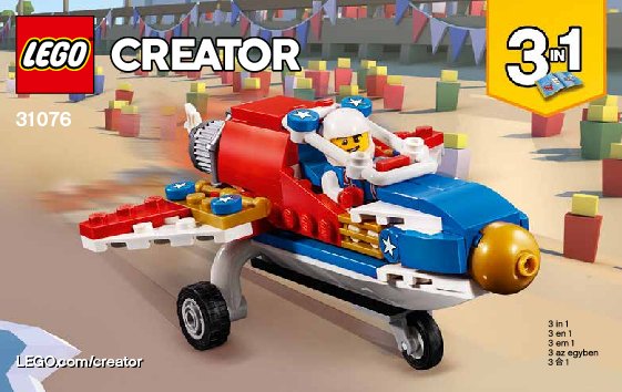 Building Instructions - LEGO - Creator 3-in-1 - 31076 - Daredevil Stunt Plane: Page 1