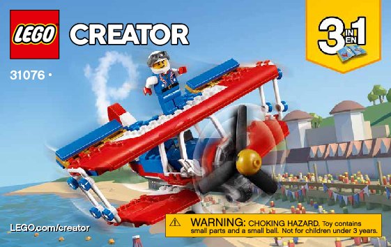 Building Instructions - LEGO - Creator 3-in-1 - 31076 - Daredevil Stunt Plane: Page 1