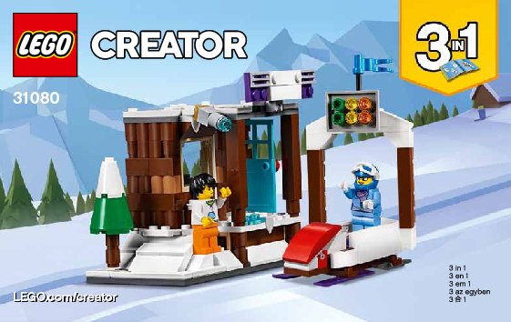 Building Instructions - LEGO - Creator 3-in-1 - 31080 - Modular Winter Vacation: Page 1