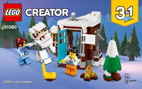 Building Instructions - LEGO - Creator 3-in-1 - 31080 - Modular Winter Vacation: Page 1