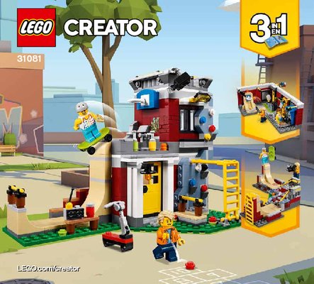 Building Instructions - LEGO - Creator 3-in-1 - 31081 - Modular Skate House: Page 1