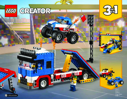 Building Instructions - LEGO - 31085 - Mobile Stunt Show: Page 1