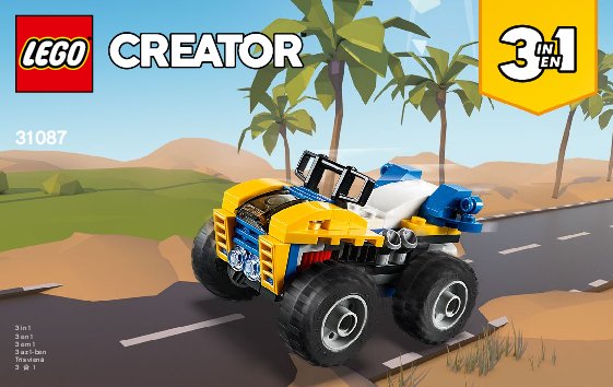 Building Instructions - LEGO - 31087 - Dune Buggy: Page 1