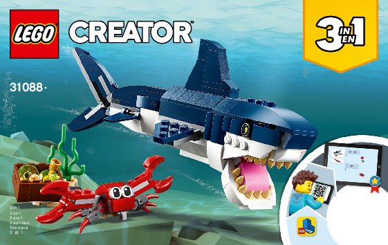 Building Instructions - LEGO - 31088 - Deep Sea Creatures: Page 1