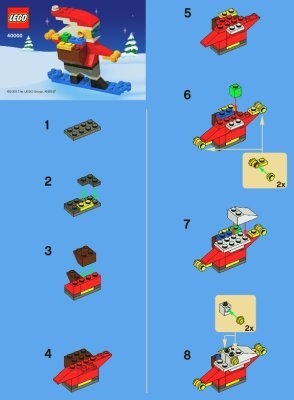 Building Instructions - LEGO - 40000 - LEGO Cool Santa Set: Page 1