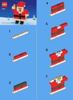 Building Instructions - LEGO - 40001 - LEGO Santa Claus: Page 1