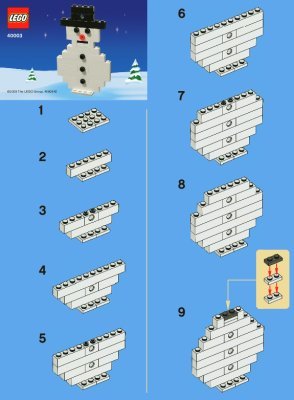 Building Instructions - LEGO - 40003 - LEGO Snowman: Page 1