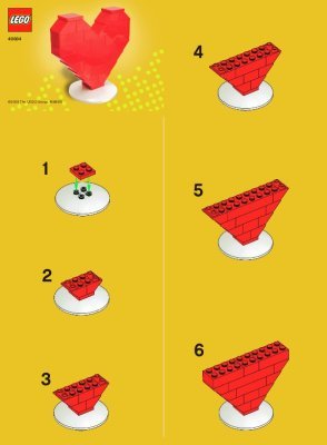 Building Instructions - LEGO - 40004 - LEGO Heart: Page 1