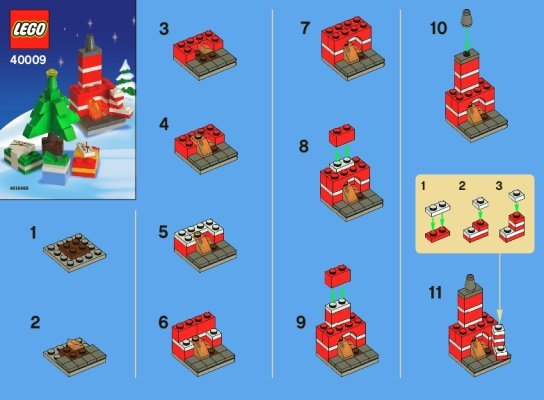 Building Instructions - LEGO - 40009 - LEGO Holiday Set: Page 1