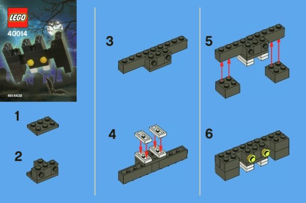 Building Instructions - LEGO - 40014 - LEGO Bat: Page 1