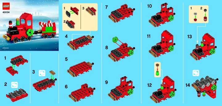 Building Instructions - LEGO - 40034 - LEGO Christmas Train: Page 1