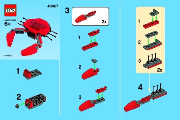 Building Instructions - LEGO - 40067 - Monthly Minibuild July 2013: Page 1