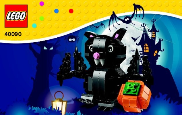 Building Instructions - LEGO - 40090 - Halloween Bat: Page 1