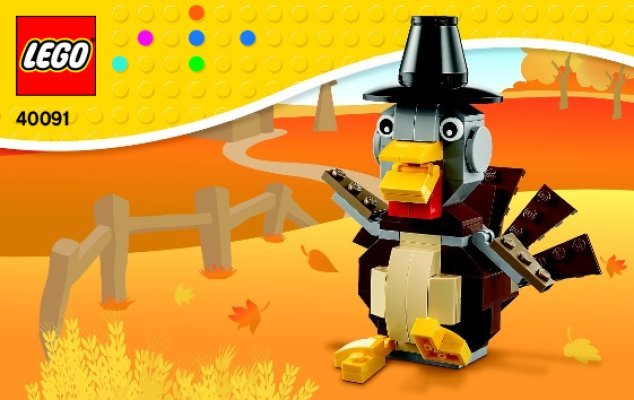 Building Instructions - LEGO - 40091 - Thanksgiving Turkey: Page 1