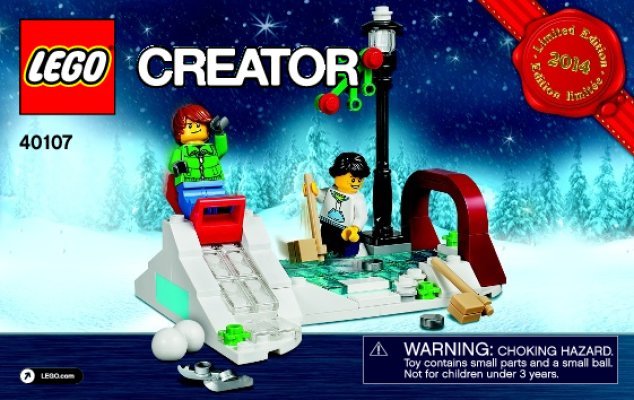 Building Instructions - LEGO - 40107 - Winter Skating Scene: Page 1