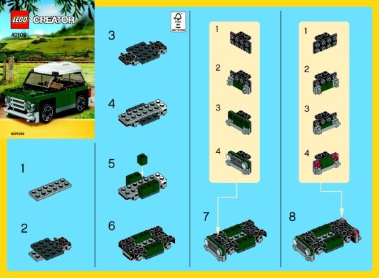 Building Instructions - LEGO - 40109 - MINI Cooper: Page 1