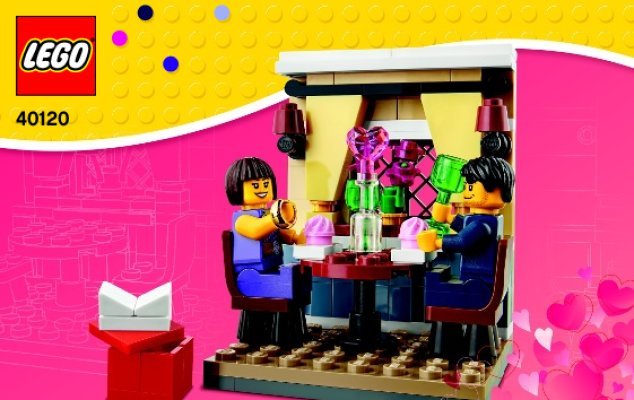 Building Instructions - LEGO - 40120 - Valentine's Day Dinner: Page 1