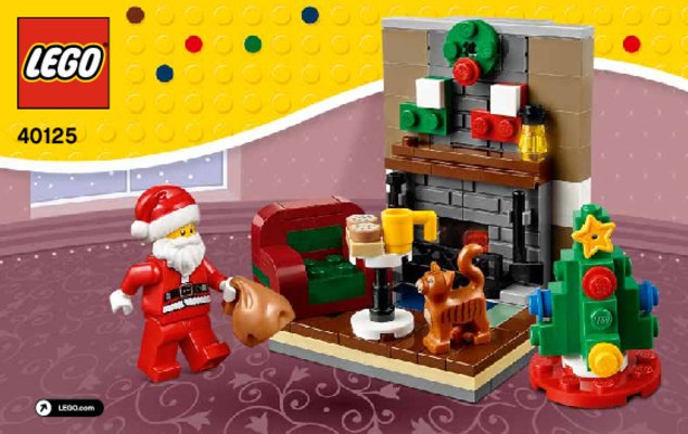 Building Instructions - LEGO - 40125 - Santa’s Visit: Page 1